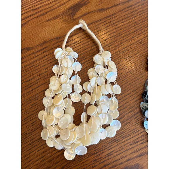 Mother Of Pearl &‎ Blue Button Multi-Strand Necklaces (2) e2 - Picture 2 of 3